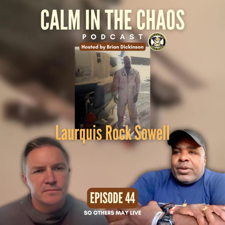 Calm in the Chaos Podcast 8 Journey from Non-Designated Airman to Navy Rescue Swimmer and Surface Warfare Officer